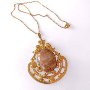 Gold Victorian Pendant Necklace